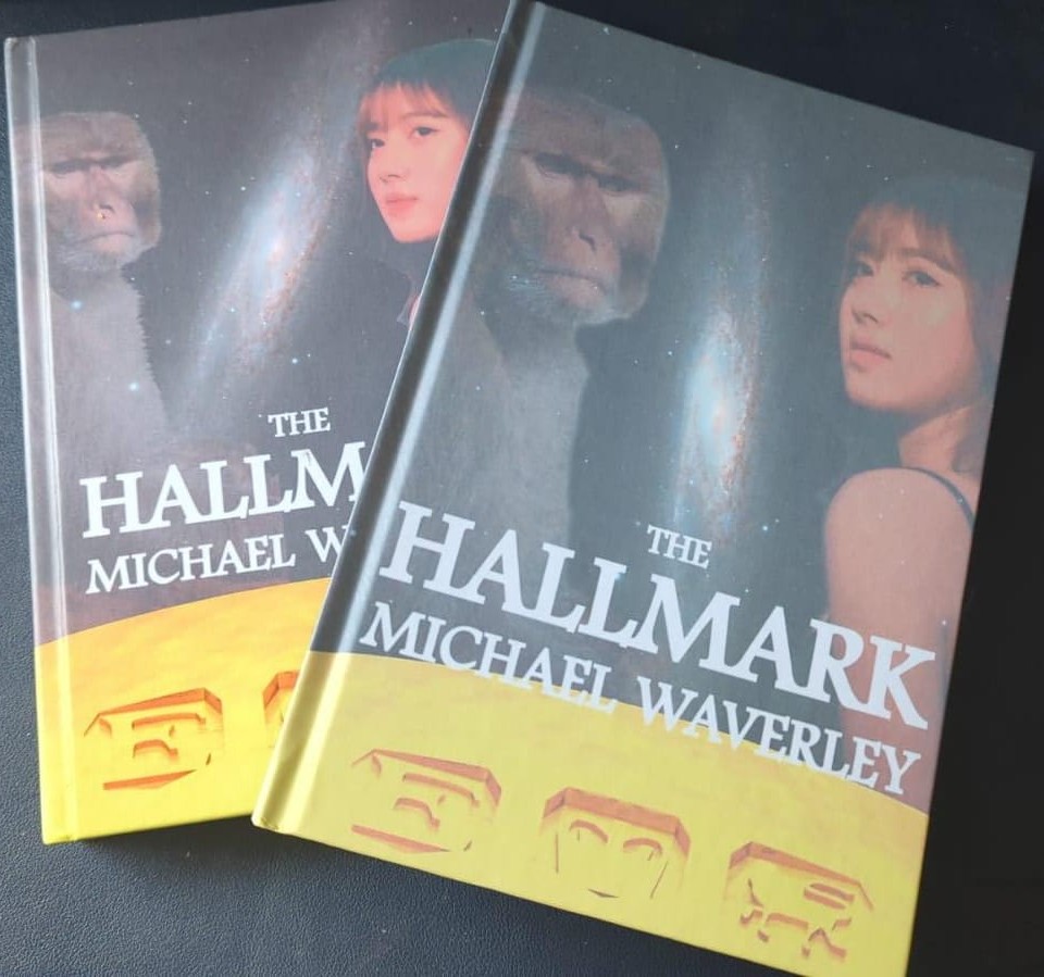 Paper copies of The Hallmark by Michael Waverley